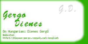 gergo dienes business card