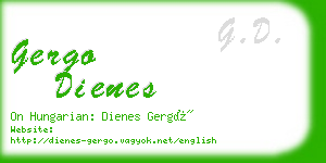 gergo dienes business card